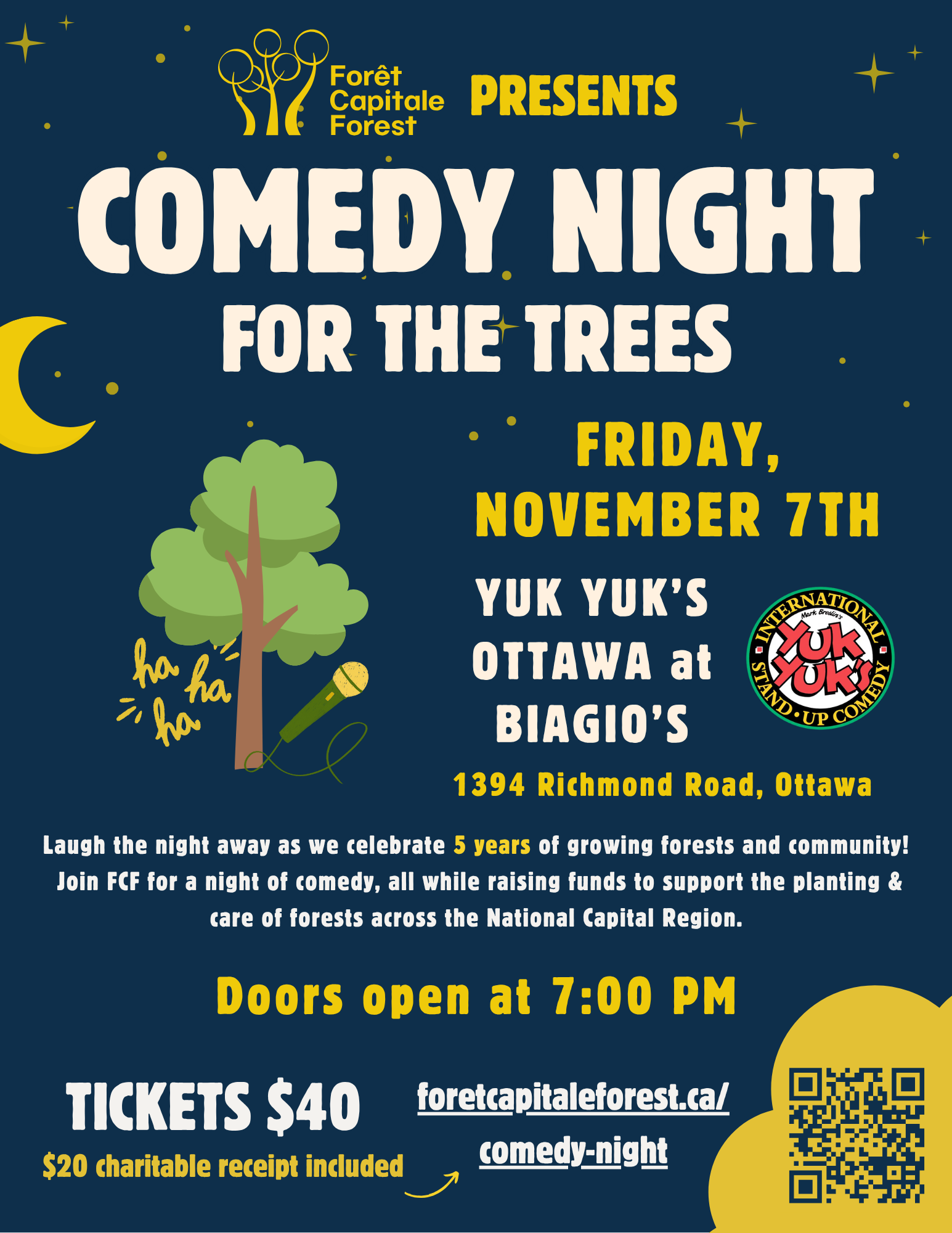 Comedy Night for the Trees – Fundraiser Event